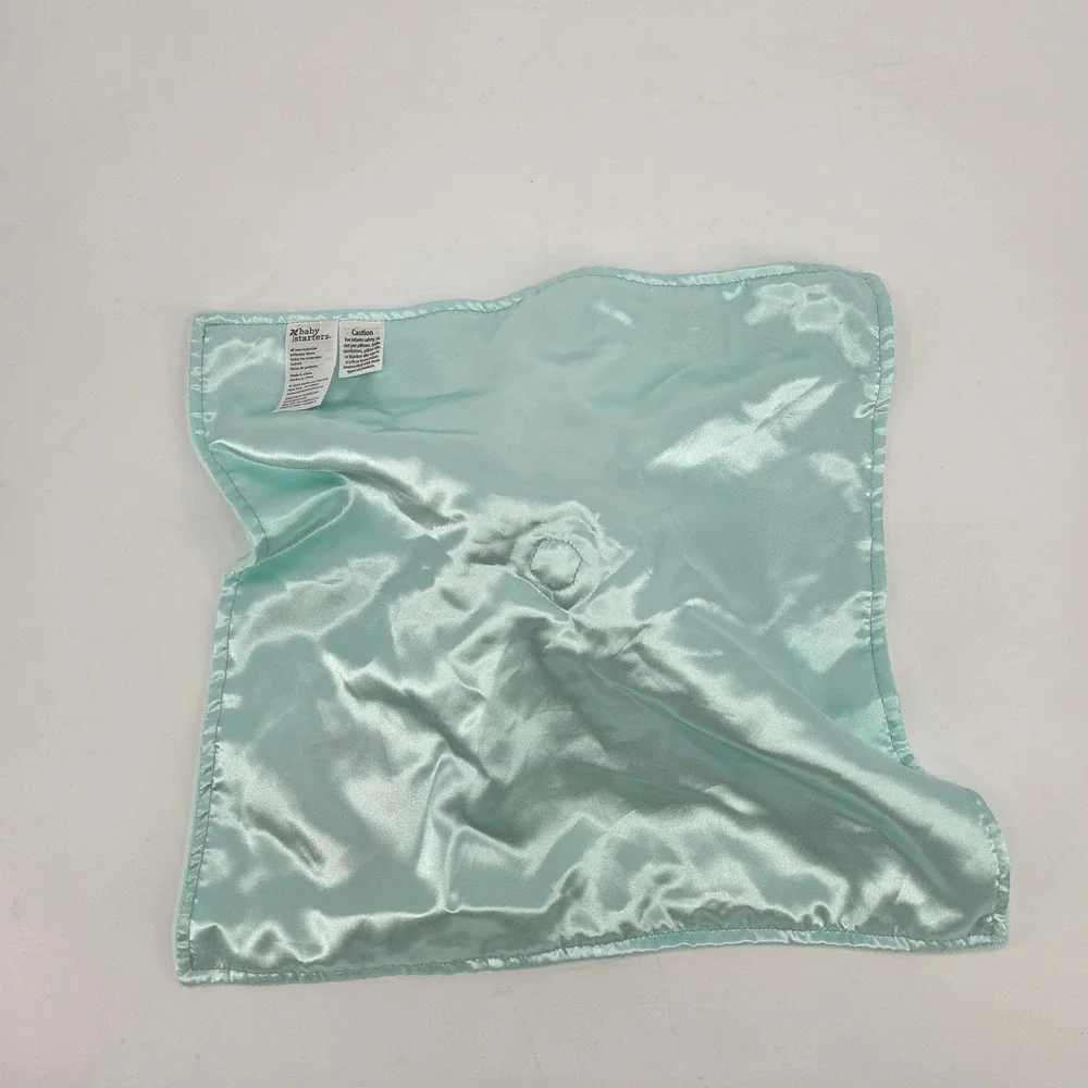 Baby Starters Elephant Dream Big Mint Green Satin Back Lovey Security Blanket